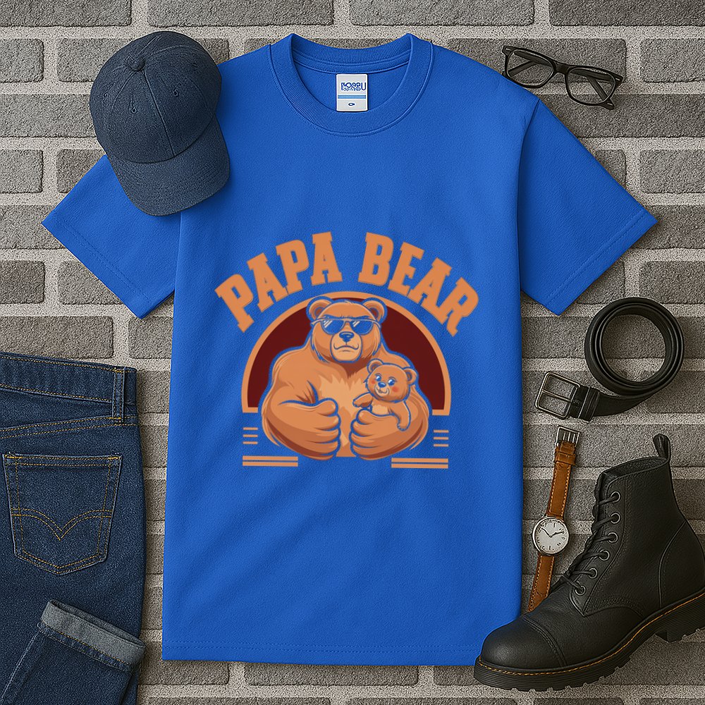 Papa Bear Bear Family Love Dad Father Daddy Cool Gift Tall T-Shirt