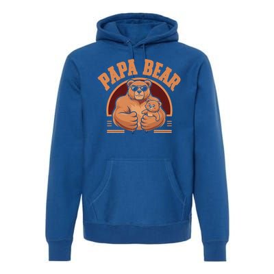 Papa Bear Bear Family Love Dad Father Daddy Cool Gift Premium Hoodie