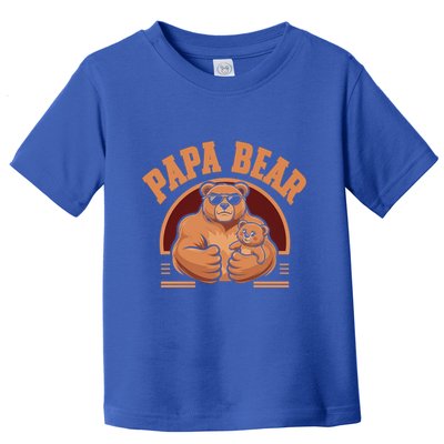 Papa Bear Bear Family Love Dad Father Daddy Cool Gift Toddler T-Shirt