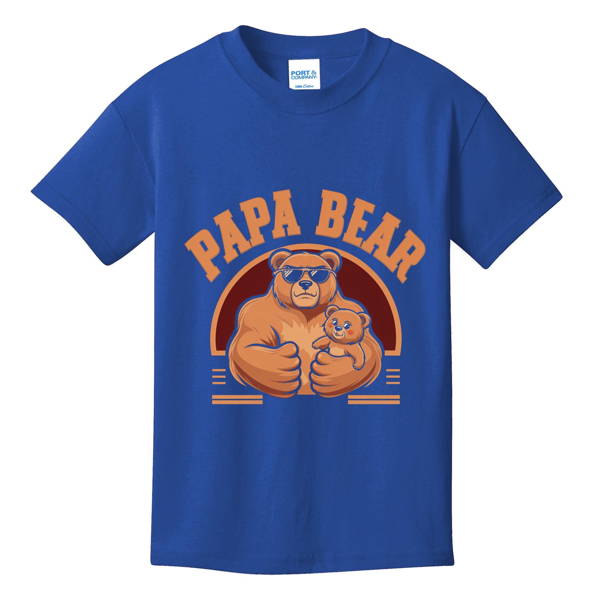Papa Bear Bear Family Love Dad Father Daddy Cool Gift Kids T-Shirt