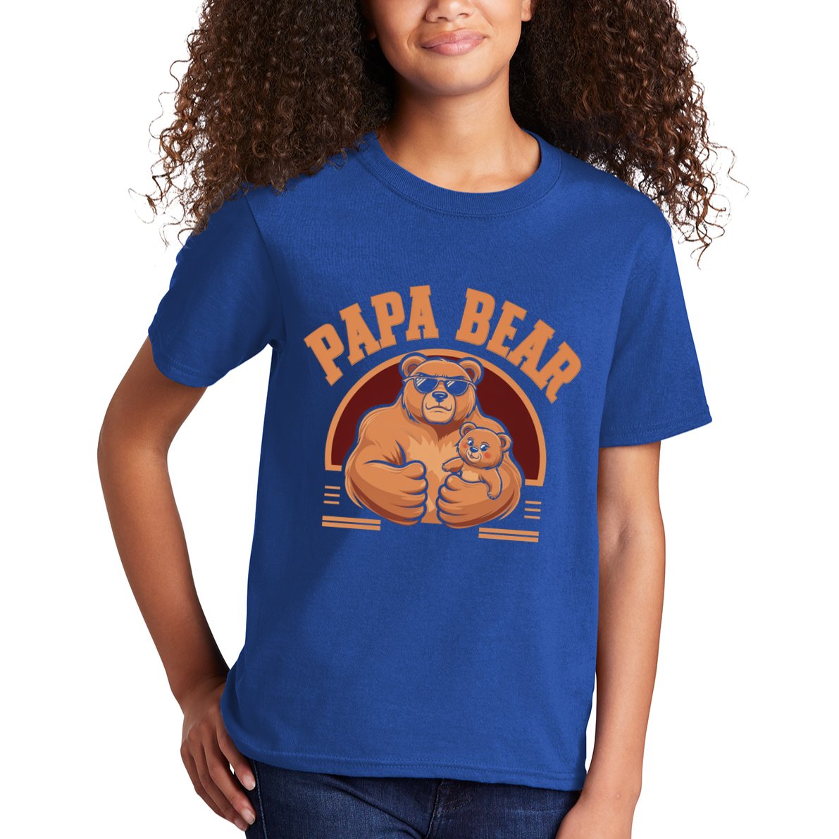 Papa Bear Bear Family Love Dad Father Daddy Cool Gift Kids T-Shirt
