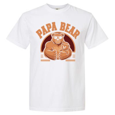 Papa Bear Bear Family Love Dad Father Daddy Cool Gift Garment-Dyed Heavyweight T-Shirt