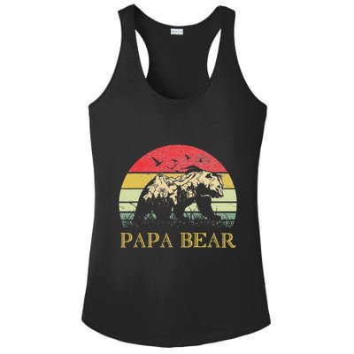 Papa Bear Best Dad Fathers Day Father Pop Ladies PosiCharge Competitor Racerback Tank