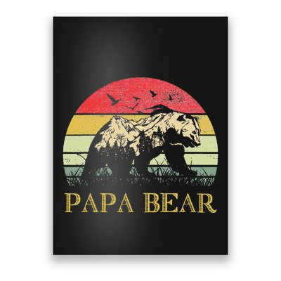 Papa Bear Best Dad Fathers Day Father Pop Poster