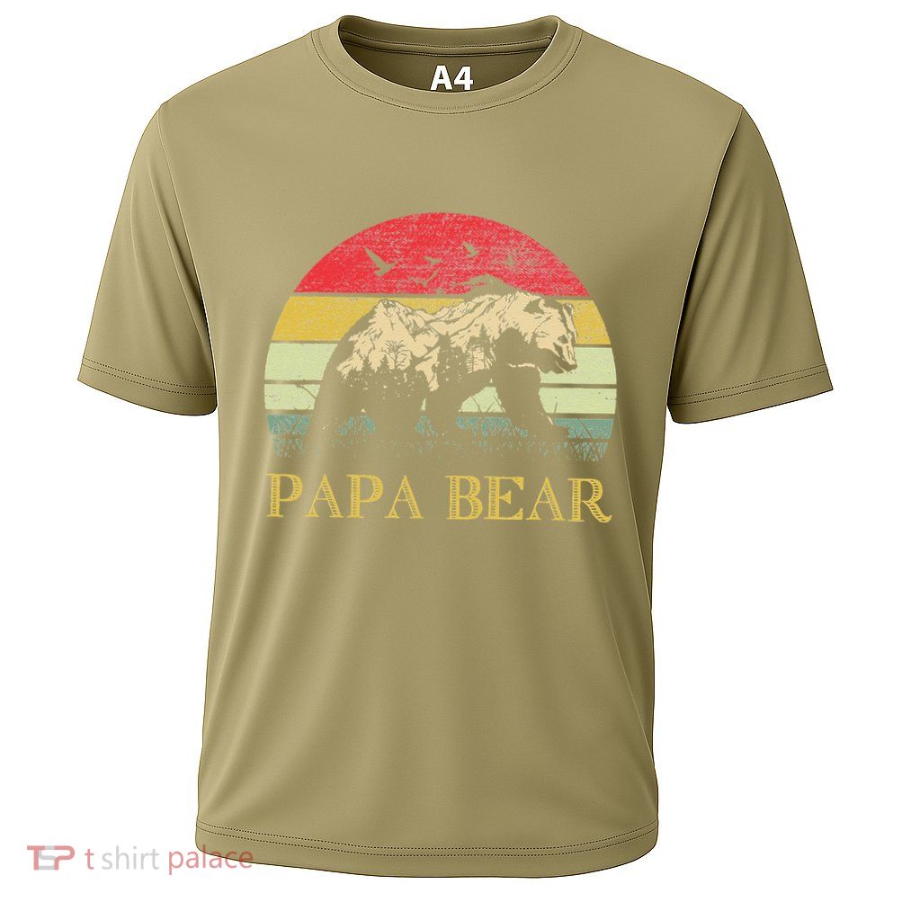 Papa Bear Best Dad Fathers Day Father Pop Performance Shirt
