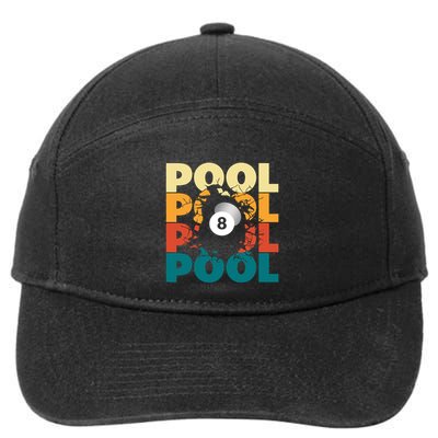 Pool Billiards Billiards Gift 7-Panel Snapback Hat
