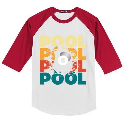 Pool Billiards Billiards Gift Kids Colorblock Raglan Jersey