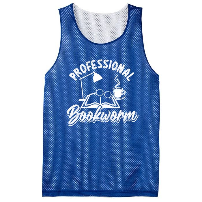 Professional Bookworm Bookish Reading Funny Book Lover Gift Mesh Reversible Basketball Jersey Tank