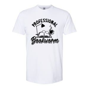 Professional Bookworm Bookish Reading Funny Book Lover Gift Softstyle CVC T-Shirt