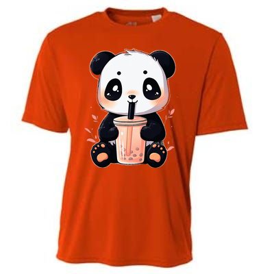 Panda Bear Boba Tea Bubble Tea Anime Kawaii  Cooling Performance Crew T-Shirt