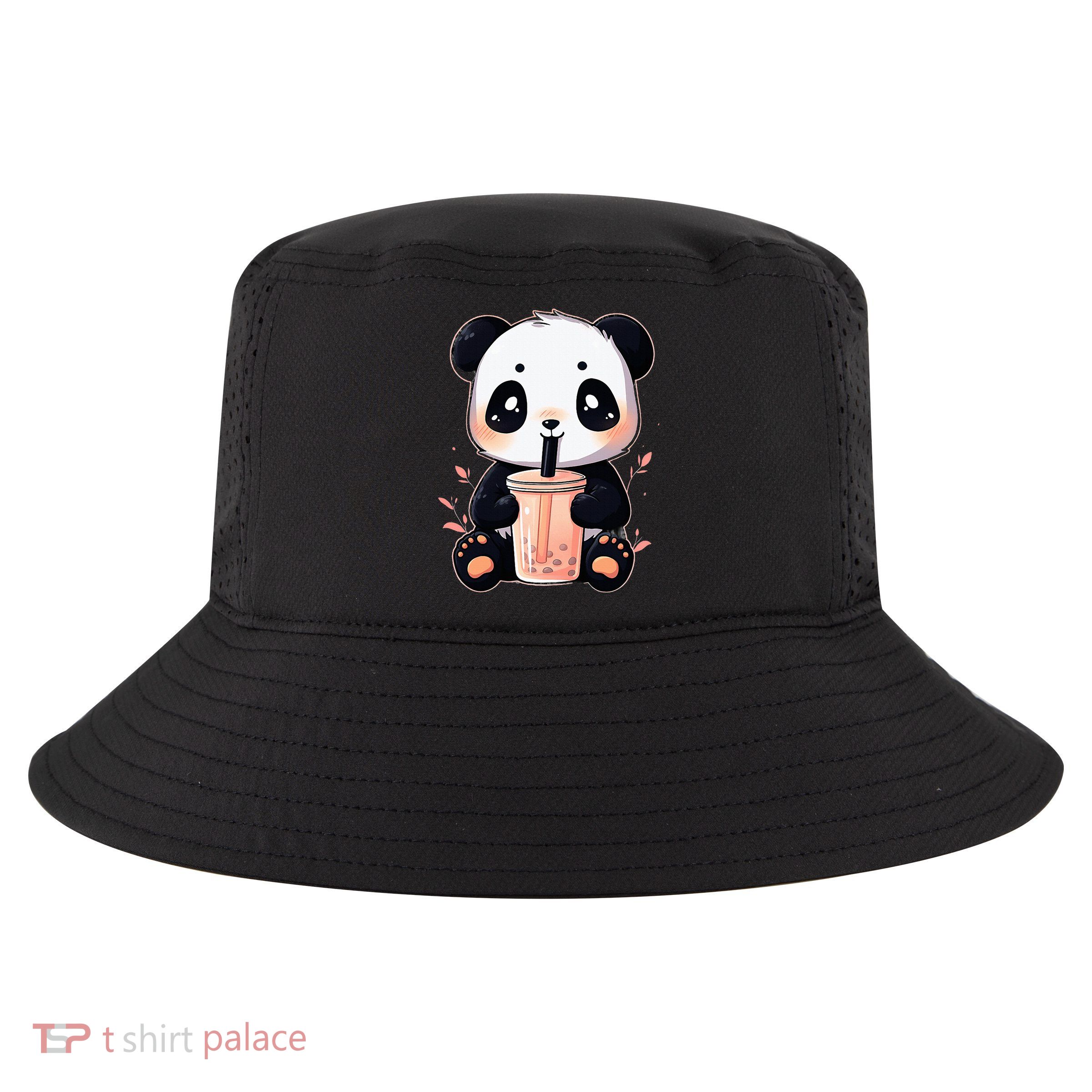 Panda Bear Boba Tea Bubble Tea Anime Kawaii  Cool Comfort Performance Bucket Hat