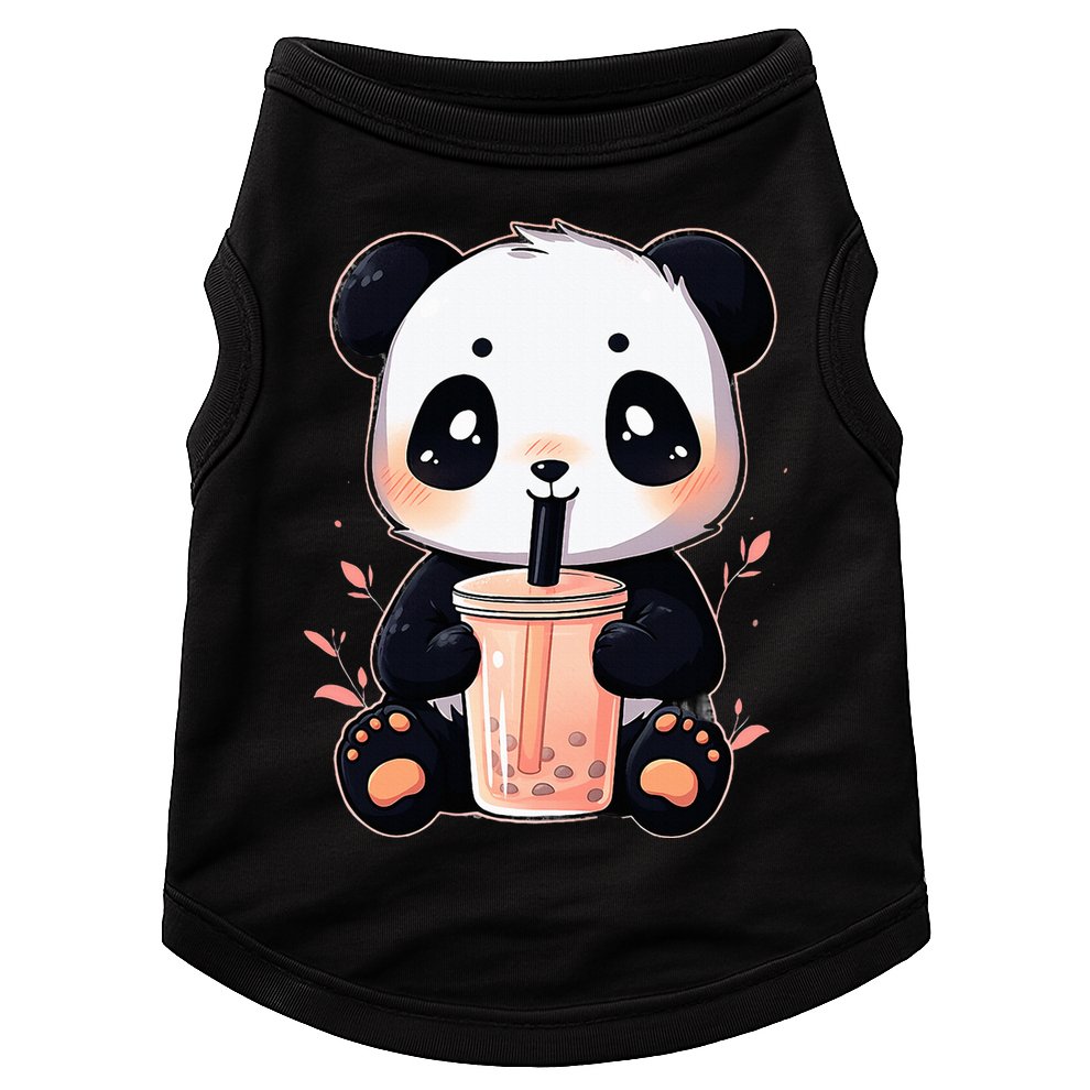 Panda Bear Boba Tea Bubble Tea Anime Kawaii  Doggie Tank