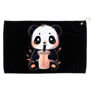 Panda Bear Boba Tea Bubble Tea Anime Kawaii  Grommeted Golf Towel