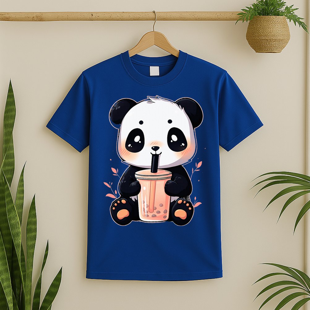 Panda Bear Boba Tea Bubble Tea Anime Kawaii  T-Shirt