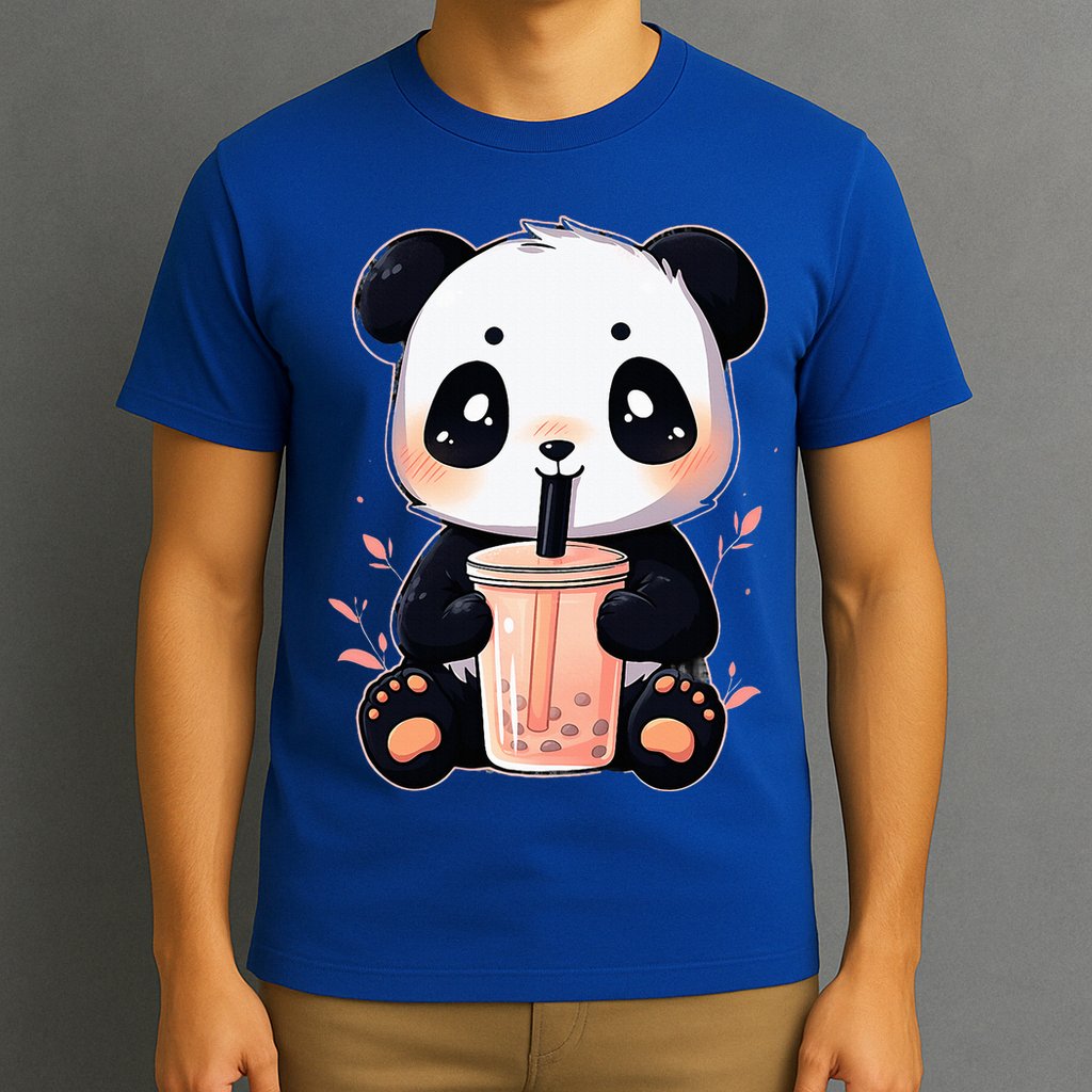 Panda Bear Boba Tea Bubble Tea Anime Kawaii  T-Shirt