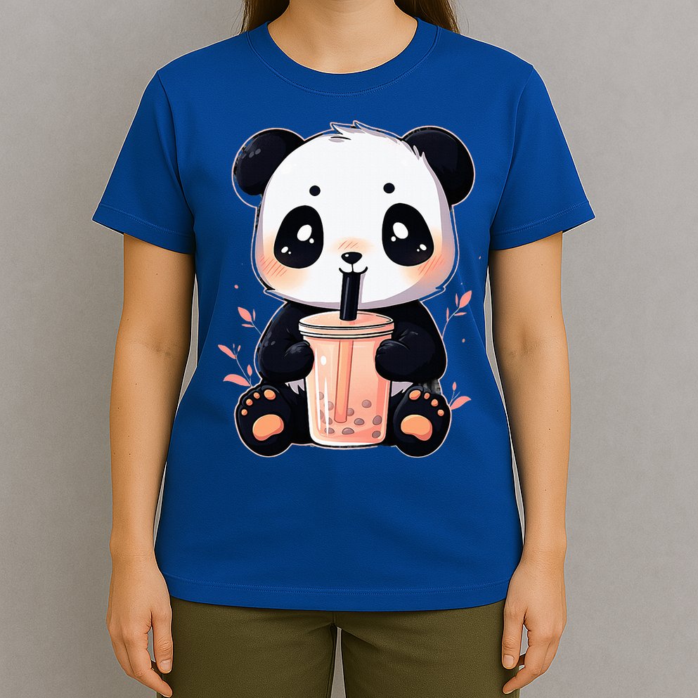Panda Bear Boba Tea Bubble Tea Anime Kawaii  T-Shirt