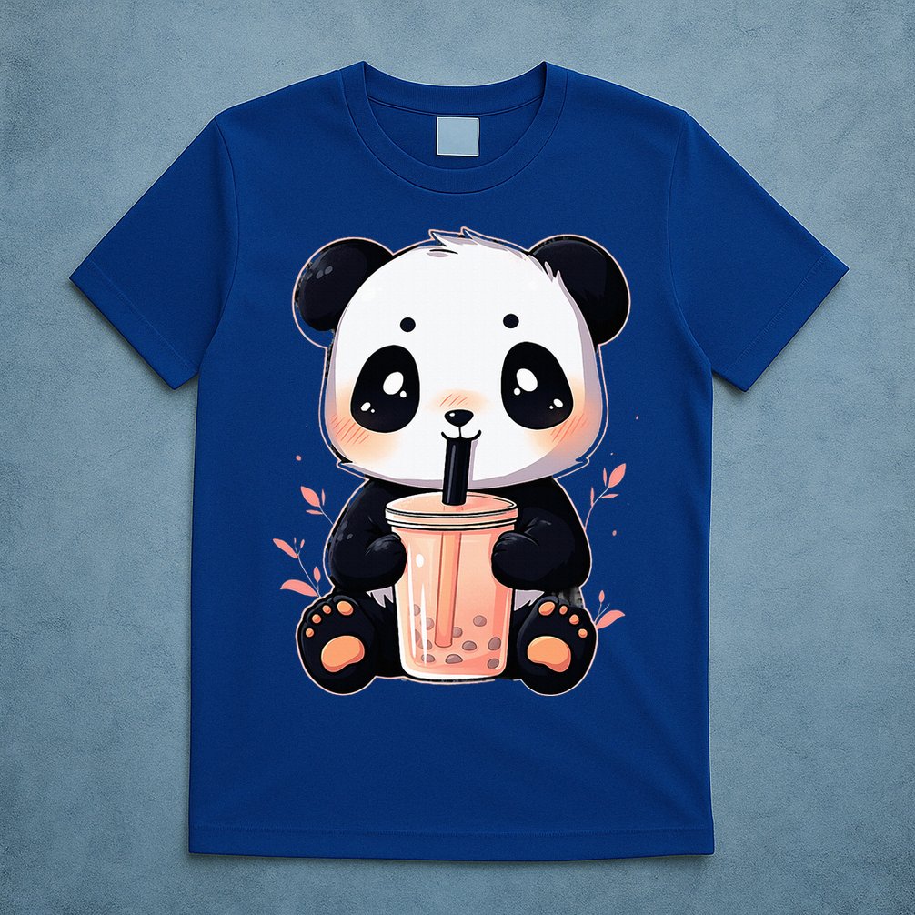 Panda Bear Boba Tea Bubble Tea Anime Kawaii  T-Shirt