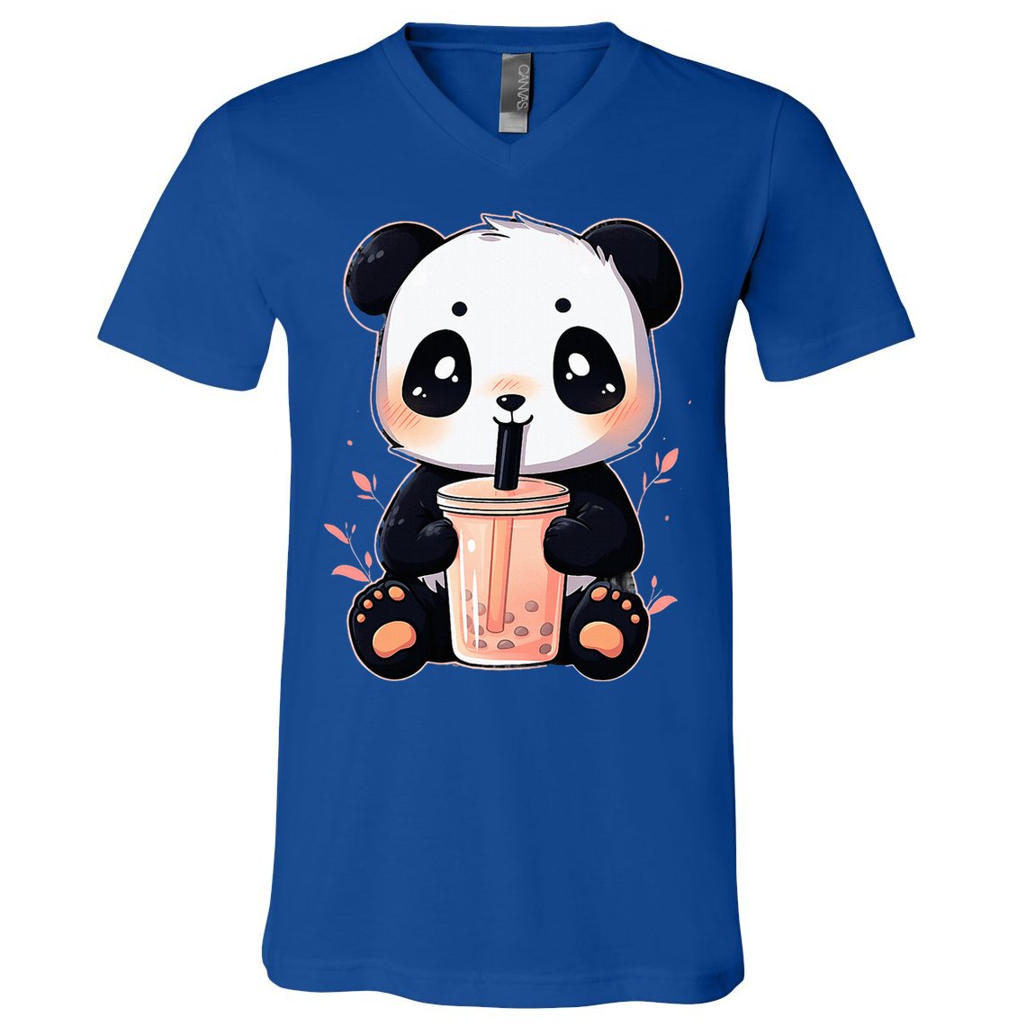 Panda Bear Boba Tea Bubble Tea Anime Kawaii  V-Neck T-Shirt