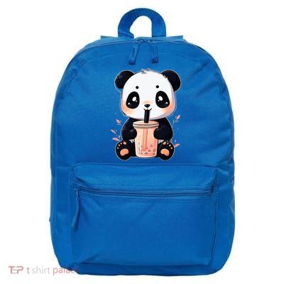 Panda Bear Boba Tea Bubble Tea Anime Kawaii  16 in Basic Backpack