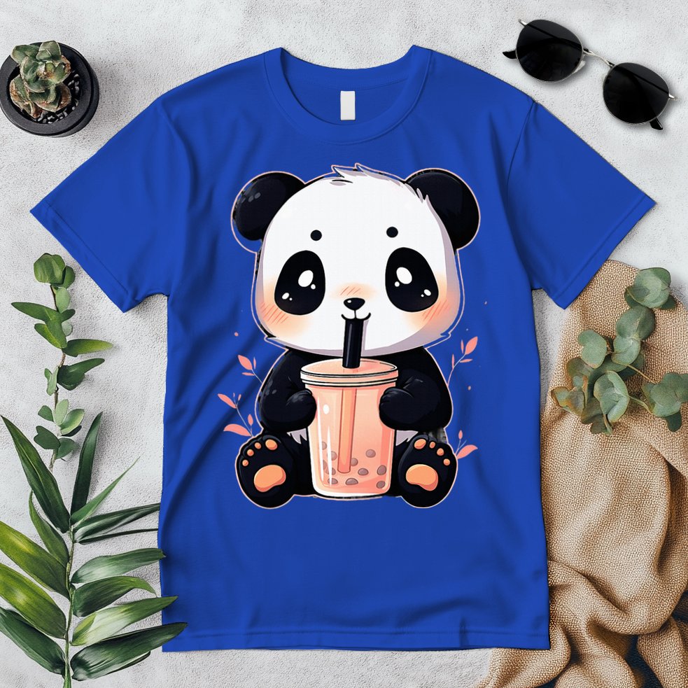 Panda Bear Boba Tea Bubble Tea Anime Kawaii  Premium T-Shirt