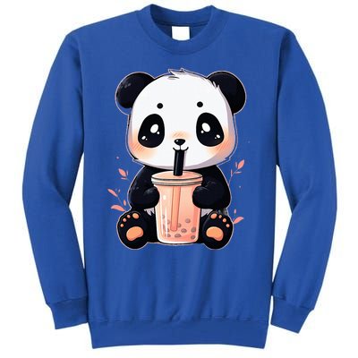 Panda Bear Boba Tea Bubble Tea Anime Kawaii  Tall Sweatshirt