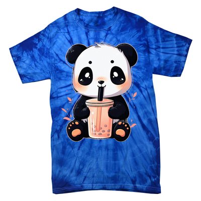 Panda Bear Boba Tea Bubble Tea Anime Kawaii  Tie-Dye T-Shirt