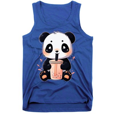 Panda Bear Boba Tea Bubble Tea Anime Kawaii  Tank Top