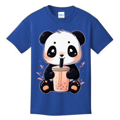 Panda Bear Boba Tea Bubble Tea Anime Kawaii  Kids T-Shirt