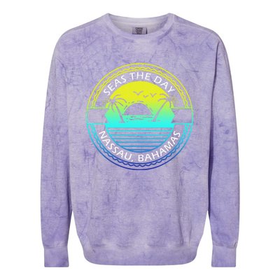 Proud Bahamas Bahamians Flag Gift Design Idea Nassau Design Colorblast Crewneck Sweatshirt