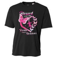 Pink Butterfly Blessed To Be Called Breast Cancer Survivor Cooling Performance Crew T-Shirt