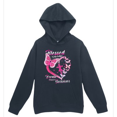 Pink Butterfly Blessed To Be Called Breast Cancer Survivor Urban Pullover Hoodie