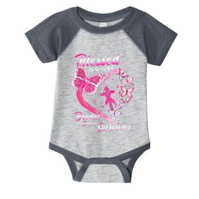 Pink Butterfly Blessed To Be Called Breast Cancer Survivor Infant Baby Jersey Bodysuit