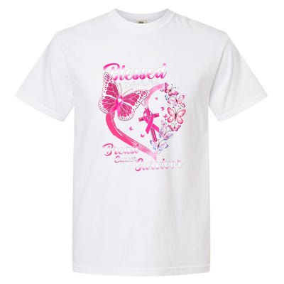 Pink Butterfly Blessed To Be Called Breast Cancer Survivor Garment-Dyed Heavyweight T-Shirt