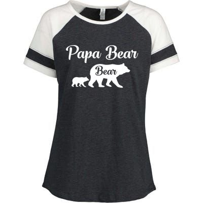 Papa Bear Bear Gift Meaningful Gift Enza Ladies Jersey Colorblock Tee