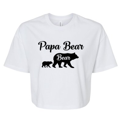 Papa Bear Bear Gift Meaningful Gift Bella+Canvas Jersey Crop Tee