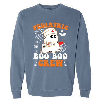 Pediatric Boo Boo Crew Great Gift Funny Nurse Ghost Halloween Gift Garment-Dyed Sweatshirt