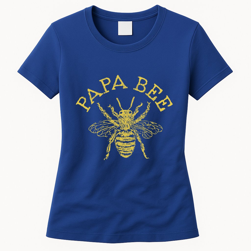 Papa Bee Beekeeper Funny FatherS Day Bee Lover Gift Womens T-Shirt