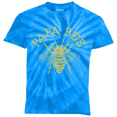 Papa Bee Beekeeper Funny FatherS Day Bee Lover Gift Kids Tie-Dye T-Shirt