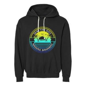 Proud Bahamas Bahamians Flag Gift Design Idea Nassau Design Garment-Dyed Fleece Hoodie