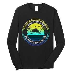 Proud Bahamas Bahamians Flag Gift Design Idea Nassau Design Long Sleeve Shirt