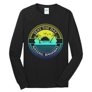 Proud Bahamas Bahamians Flag Gift Design Idea Nassau Design Tall Long Sleeve T-Shirt