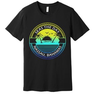 Proud Bahamas Bahamians Flag Gift Design Idea Nassau Design Premium T-Shirt