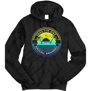 Proud Bahamas Bahamians Flag Gift Design Idea Nassau Design Tie Dye Hoodie