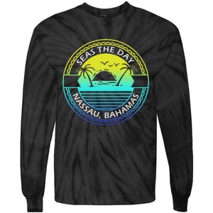 Proud Bahamas Bahamians Flag Gift Design Idea Nassau Design Tie-Dye Long Sleeve Shirt