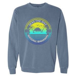 Proud Bahamas Bahamians Flag Gift Design Idea Nassau Design Garment-Dyed Sweatshirt