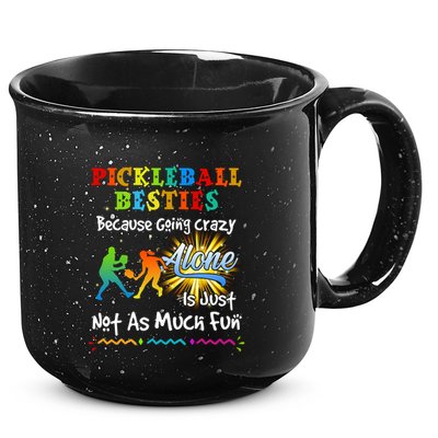 Pickleball Besties Bacause Going Crazy 15oz Campfire Ceramic Mug