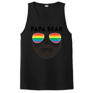 Papa Bear Bearded Gay Rainbow Sunglasses Lgbtq Pride Cute Gift PosiCharge Competitor Tank