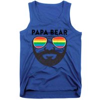 Papa Bear Bearded Gay Rainbow Sunglasses Lgbtq Pride Cute Gift Tank Top