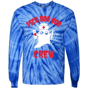 Picu Boo Boo Crew Funny Halloween Gift Tie-Dye Long Sleeve Shirt