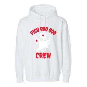 Picu Boo Boo Crew Funny Halloween Gift Garment-Dyed Fleece Hoodie